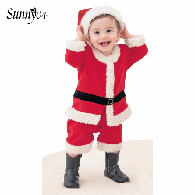 2018 Children Christmas Clothing Set 12m 3y Baby Boys Girls Santa