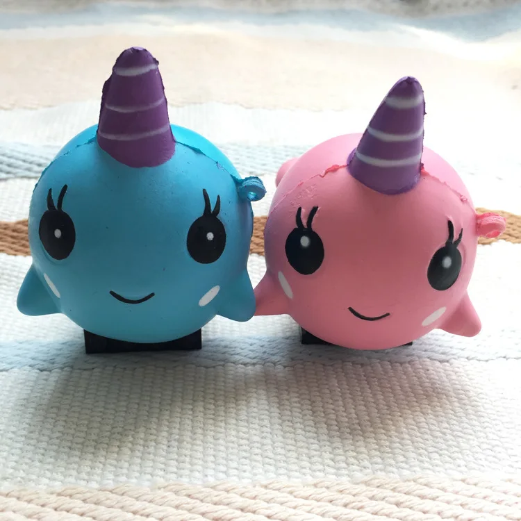 

11cm Squishy Unicorn Dolphins Phone Straps Charm Slow Increase Cute Animal Children Doll Toys Keychain Soft Squeeze Fun Gift