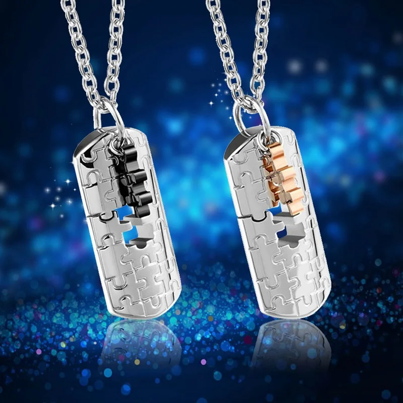 

2019 Best Friends Necklace Jewelry Pendant Couples Paired Necklaces&Pendants Unisex Lovers Valentine's Gift