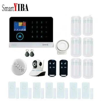 

SmartYIBA RFID WIFI Android IOS APP Alarmas With Home Security Intruder Alarm Kits Network Camera Infared Motion PIR Door Alarm