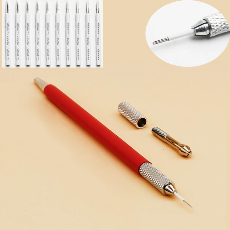 

Fog Eyebrow Manual Permanent Makeup Eyebrow Tattoo Pen Microblading Tattoo Machine Round Needle Blade maquina de tatuagem tatoo