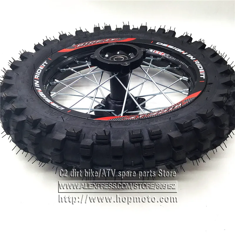 80/100-12 Tyres 1.85 x 12inch Rear Rims Wheel Steel Hub Black Wheels 32 spoke 12mm 15mm axle hole for dirt pit bike Kayo Apollo 80/100-12 Tyres 1.85 x 12inch Rear Rims Wheel Steel Hub Black Wheels 32 spoke 12mm 15mm axle hole for dirt pit bike Kayo Apollo