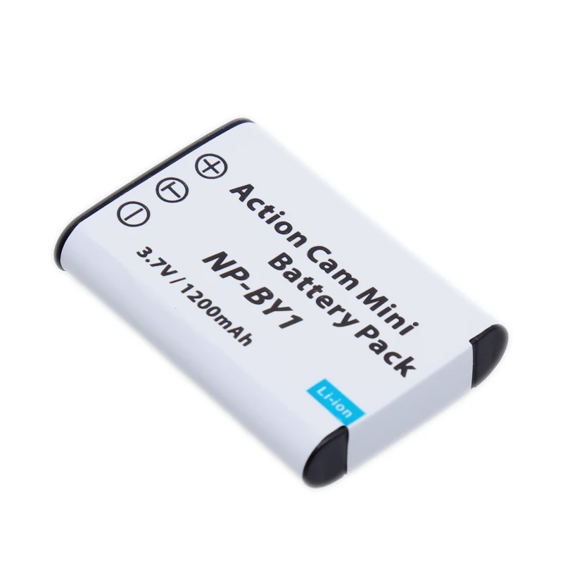 

1200mAh NP BY1 NP-BY1 Rechargeable Battery For Sony 3.7v Battery Handycam NP-BY1 Action Cam Accessories Mini HDR-AZ1 Batteries