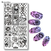 1Pc Halloween Series Celebration Nail Stamping Plate Cute Skull Pattern DIY Nail Art Image Stamp Stamper Manicure Template C17 1
