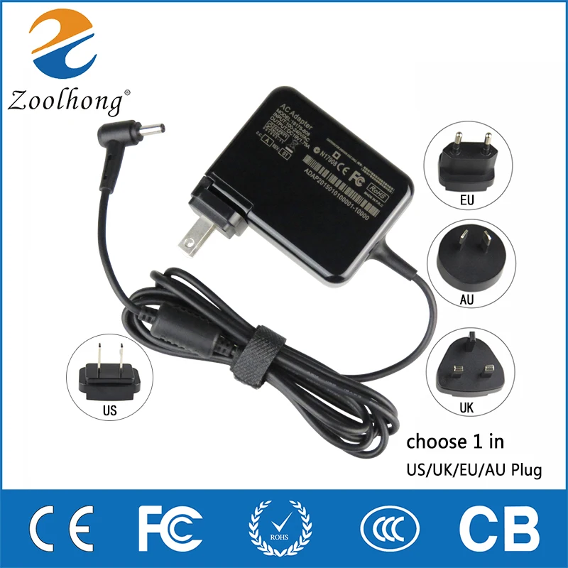 19V 1.75A 33W Battery Charger for Asus VivoBook Q200E Q200E-BHI3T45 4.0mm*1.35mm