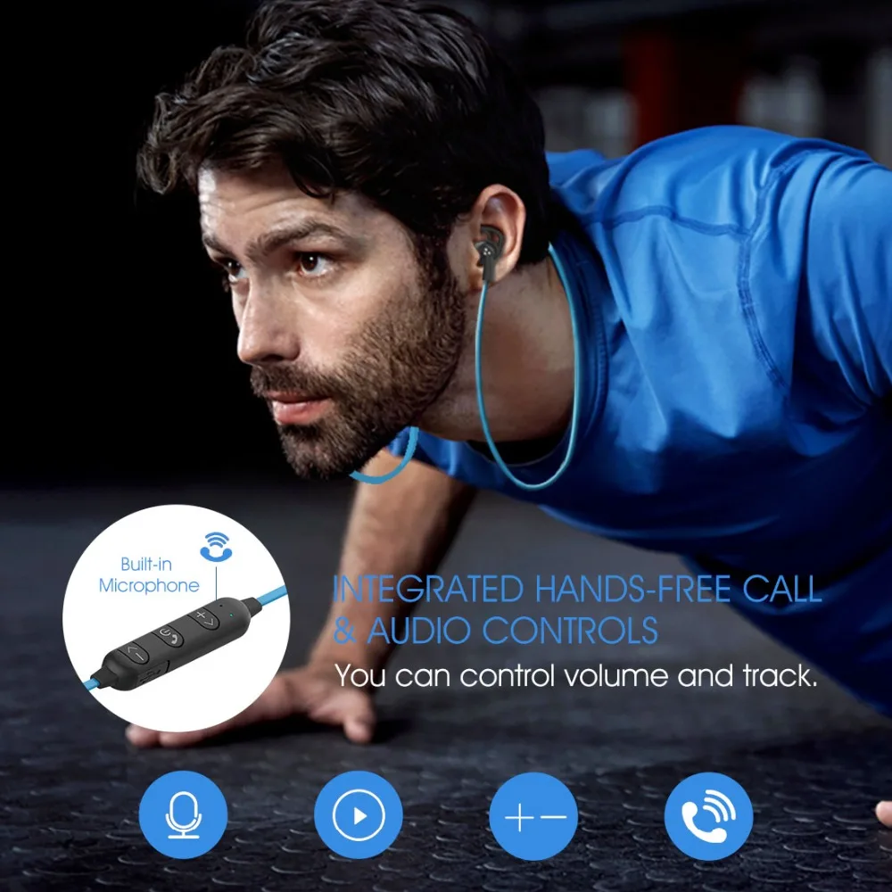 Оригинальные наушники Syllable SF801 Bluetooth V4.2 Спортивная беспроводная гарнитура стерео