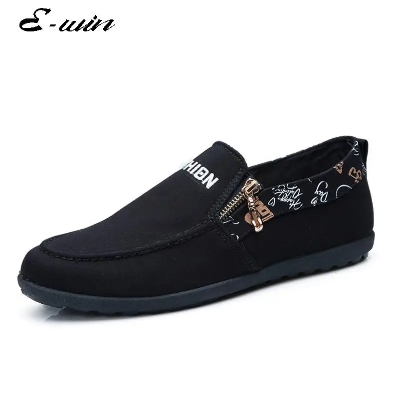 2016 New Men Canvas Shoes Casual Loafers Slip On Sport Driving Boat Shoes Walking Comfortable Breathable Men