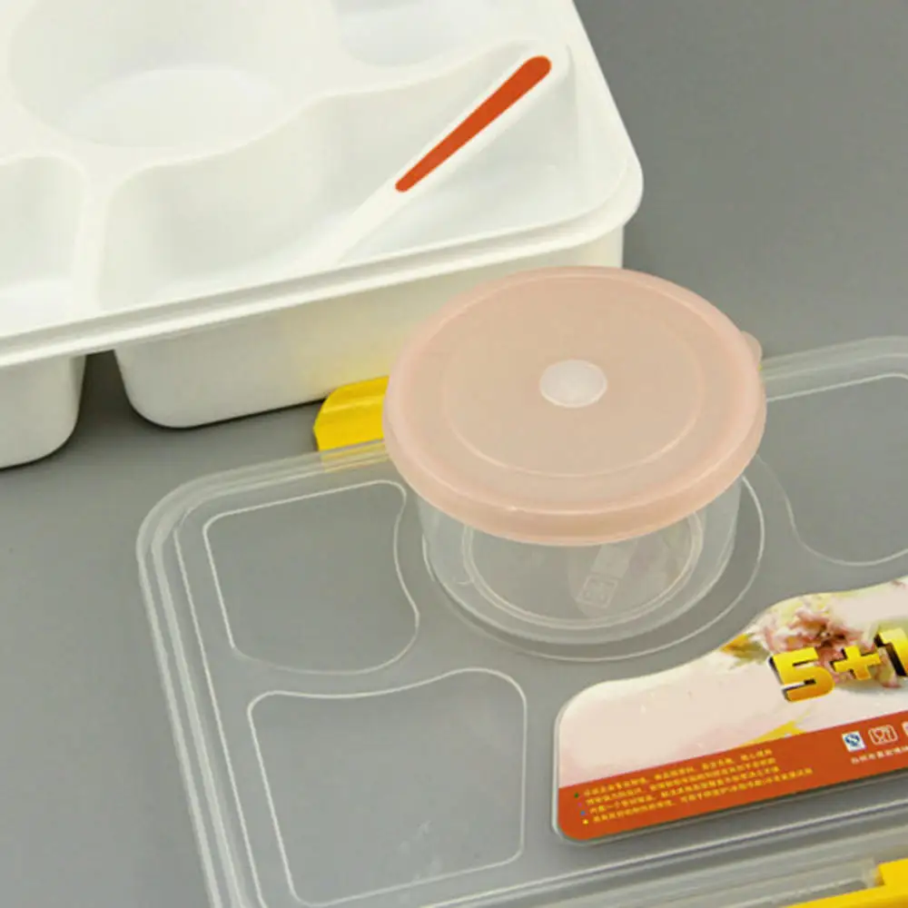 Пластиковый контейнер Bento для обеда, переносная коробка для ланча, контейнер для хранения еды, контейнер для пикника для студентов