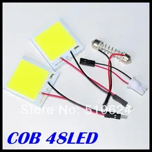 Белого света светодиодные панели автомобиля 5 Вт вел 48LED SMD салона T10 гирлянда адаптер 12 В