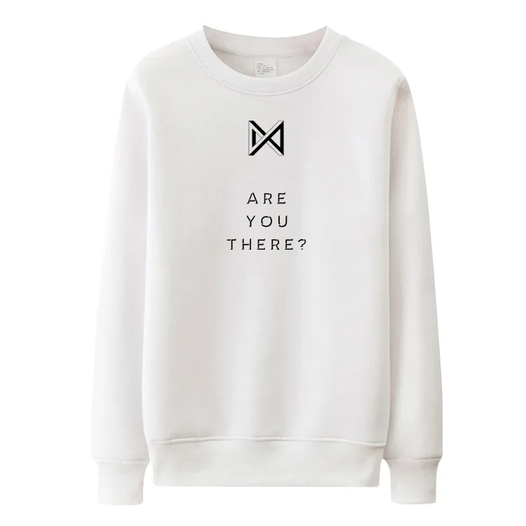 

Monsta x new album are you there same printing o neck pullover sweatshirt kpop fans unisex thin loose hoodies spring autumn