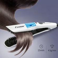 220 В Профессиональный паровой быстрый выпрямитель для волос с расчёской распылителем паровой плоский утюжок для выпрямления волос Инструменты для укладки волос ЖК-дисплей