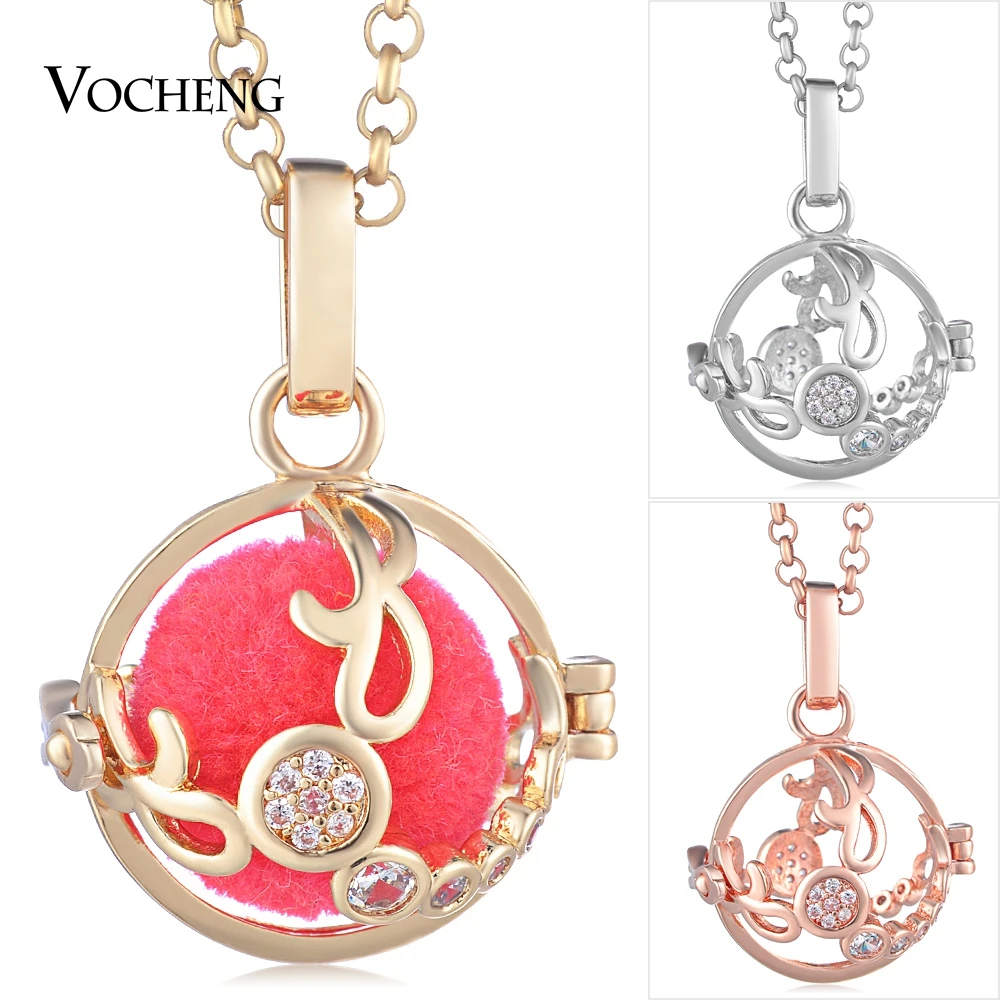 

Vocheng 3 Colors Angel Bola Jewelry Cubic Zircon Harmony Caller Necklace with Stainless Steel Chain VA-365