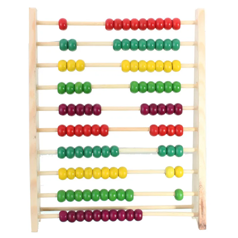 100 Beads Wooden Abacus Counting Number Preschool Kid Math Learning Teaching Toy Counting Beads Maths Learning