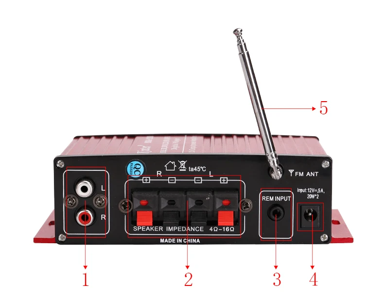 Kinter MA-120 мини Hi-Fi усилитель аудио 2 канала DC12V с fm-антенной и USB SD