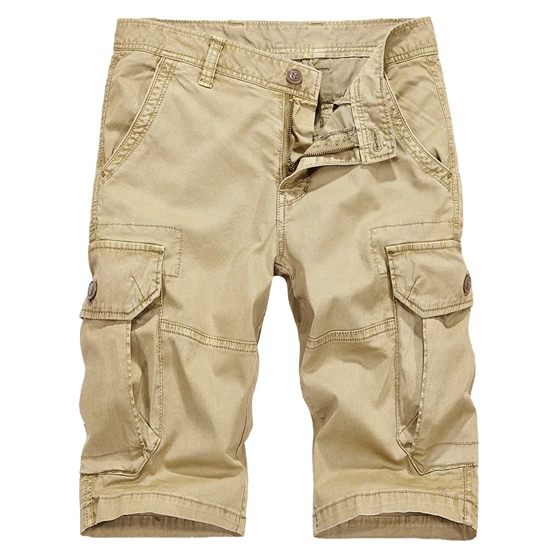 Мужские шорты Карго в стиле милитари, летние, хлопковые, повседневные, мужские, короткие, ArmyGreen, брюки, Homme, длина до колен, армейские, Карго, короткие, Мужская брендовая одежда