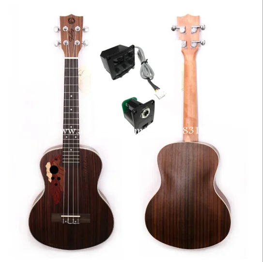 

Free shipping guitars,27 inch ukulele With Full Rosewood Top/Body,Super Electric Tenor ukelele Wtih Grape Sound Hole