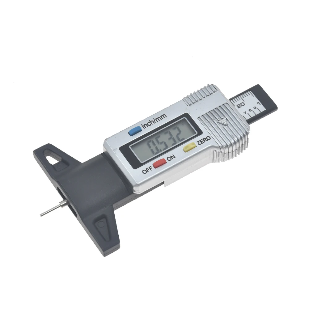 0 25mm 0.1mm LCD Digital Tyre Depth Gauge Car Tire Tester Brake Wear