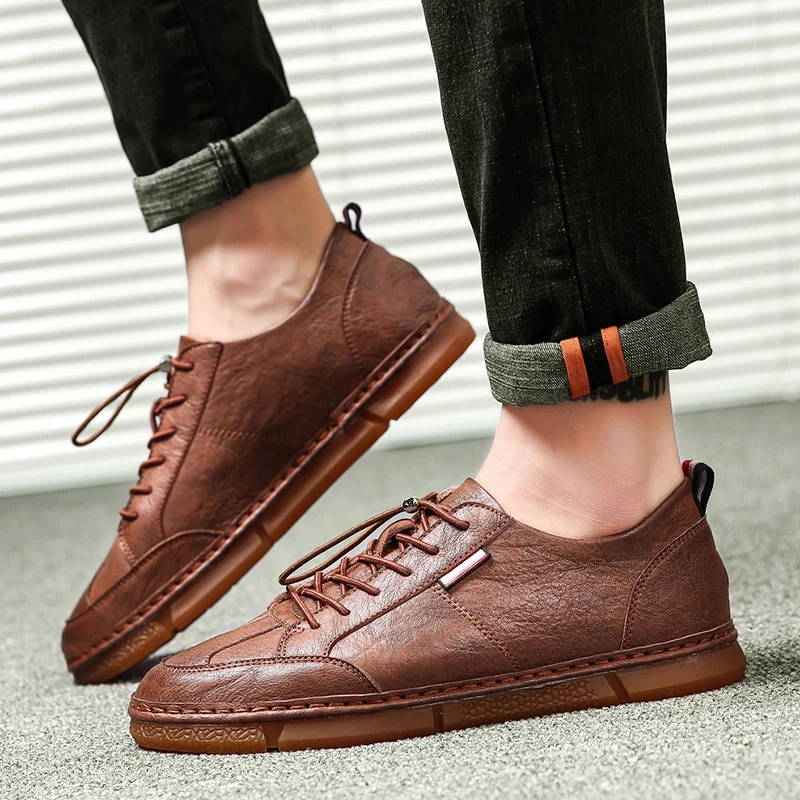 

2018 Men's Shoes Breathable Leisure Fashion Shoes with British Small Leather Shoes Men's Korean Version of The Trend of Young 5