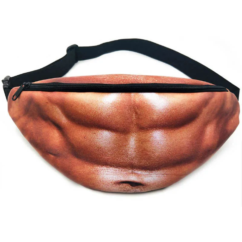 Sexy Muscular Man Unique Funny Belly Dad Money Belt Bag Unisex Beer Fat