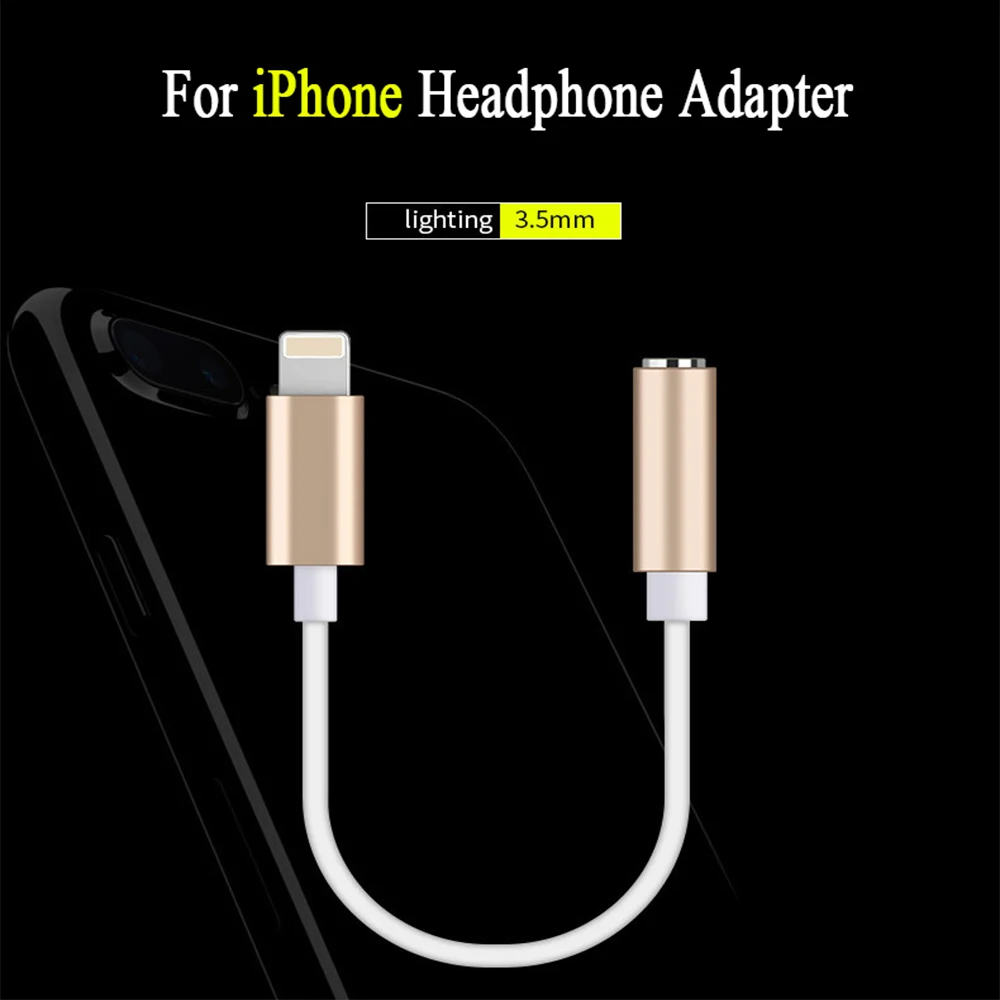 

For iPhone Headphone Adapter For iphone Audio Adapte For iphone 7 8 plus X For Lightning Adapter Jack 3.5mm Audio Cable