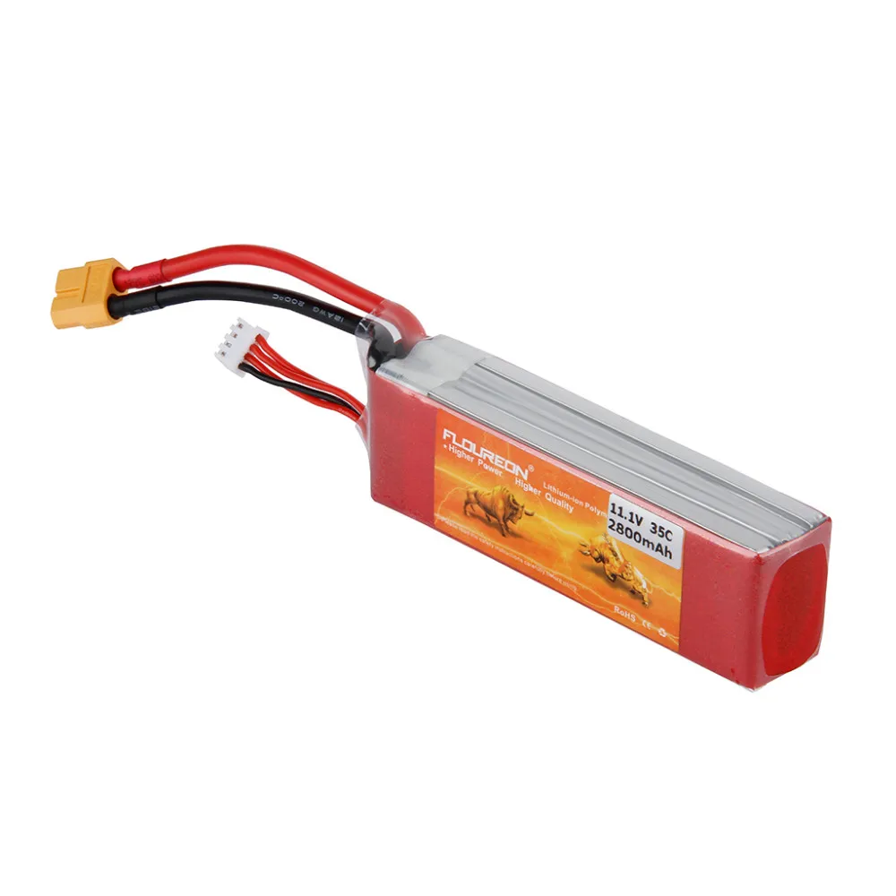 FLOUREON 11,1 V 2800mAh 35C 3S Lipo RC аккумулятор перезаряжаемые литий-полимерные батареи пакет XT60 Разъем для RC вертолет Квадрокоптер игрушки