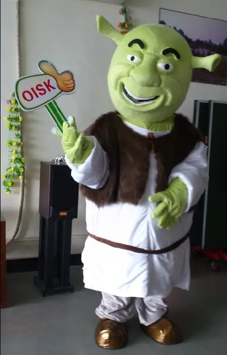 

OISK Custom Shrek Mascot Costume Plush Cartoon Character Costumes Outfits Halloween Christmas Fancy Dress