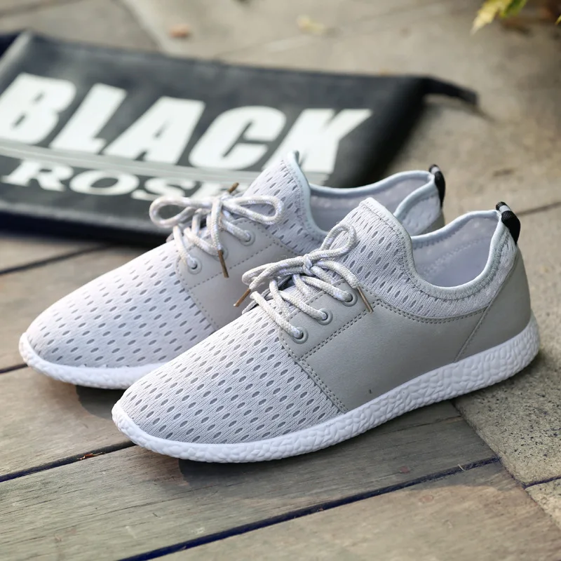 

Summer 2016 New Men Shoes Casual Shoes Solid Flats Lacing Fashion Men Mesh Shoes Breathable Shoes Sole-upper Linking