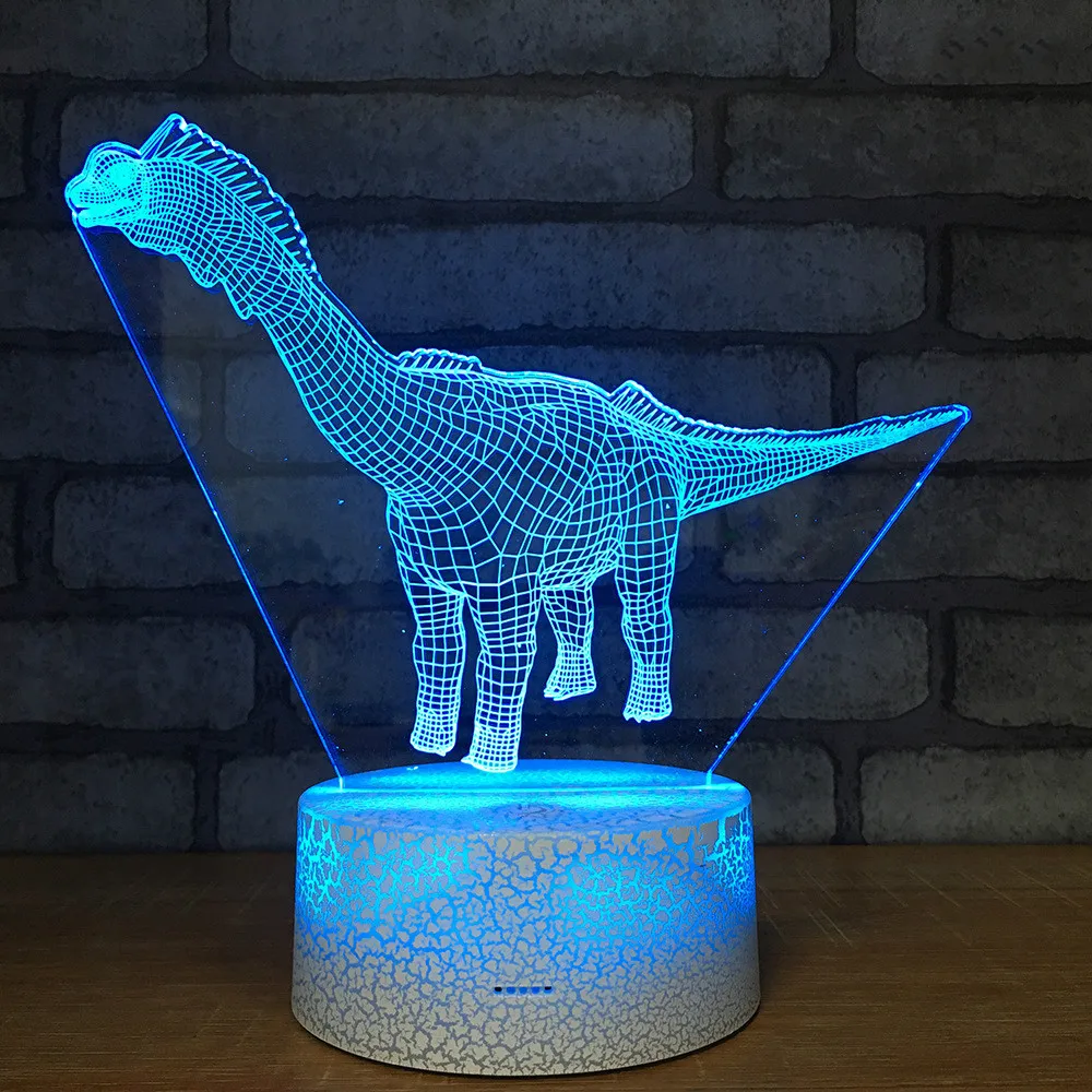 Дино сломай базу ночной Светильник Цвет Фул сенсорный Led 3d лампа прекрасный
