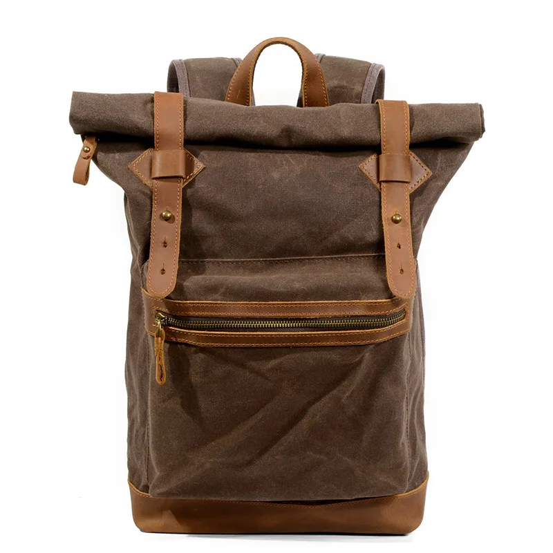 

Manufacturer customized wear-resistant recreational backpack men's and women's waterproof batik Canvas Shoulder Bag outdoor sale