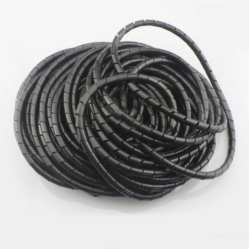 

3D Printer Flame retardant 15M Length 6mm Black spiral Wrapping Cable casing Cable Sleeves Winding pipe wrapping band