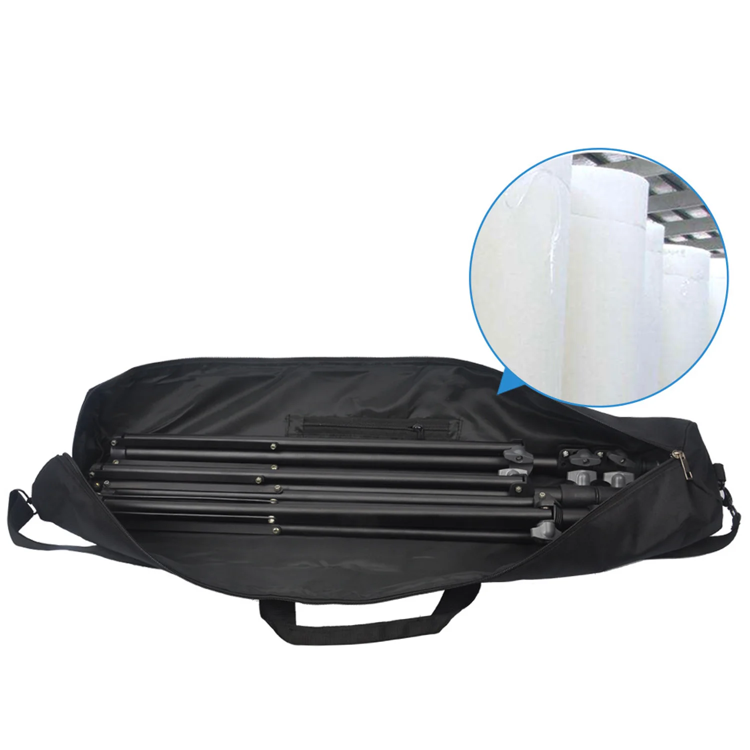 Besegad 120cm Thickened Oxford Cloth Carrying Storage Shoulder Bag Case for Photographic Light Stand Tripod Monopod Slide Rail