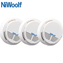 New NiWoolf 433MHz Wireless Smoke Detector 3pcs/lot, Fire Alarm Sensor for Indoor Home Safety Garden Security,