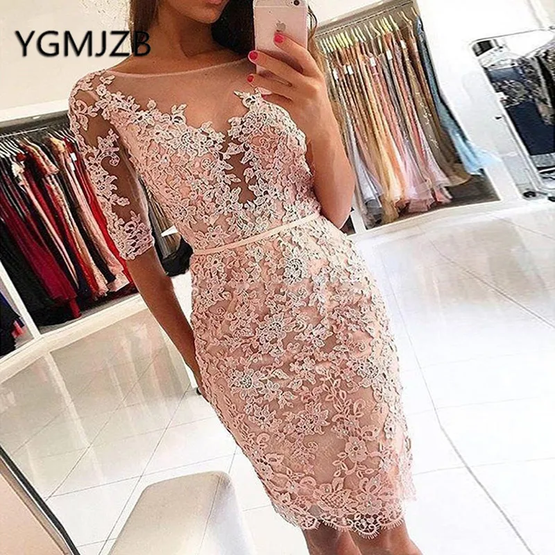 Женское вечернее Платье До Колена Robe De Soiree короткое платье для выпускного вечера