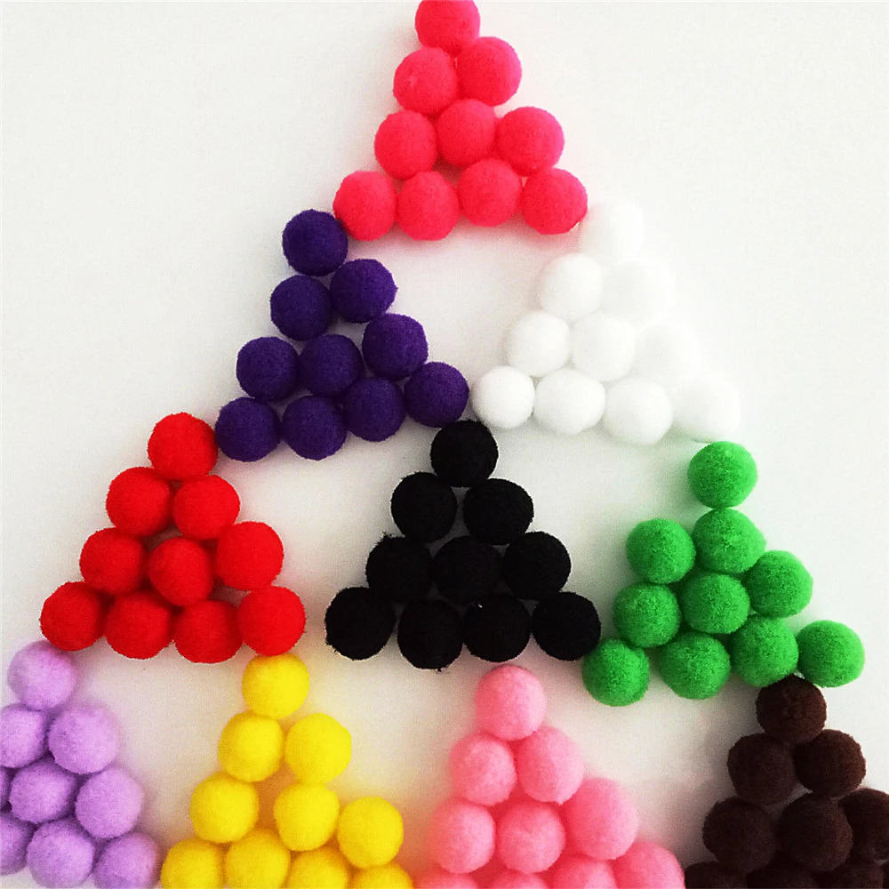

Crafts 100pcs/lot 10mm Multi option Pompoms Soft Pom Poms Balls DIY Wedding Decoration Accessories