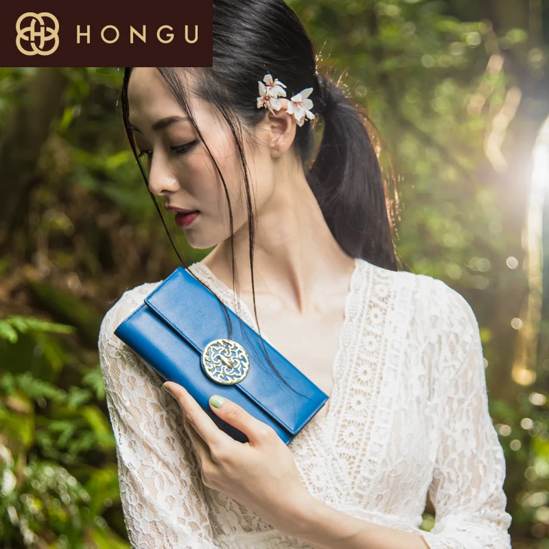 HONGU 100% натуральная кожа женские кошельки короткий кошелек для монет клатч на