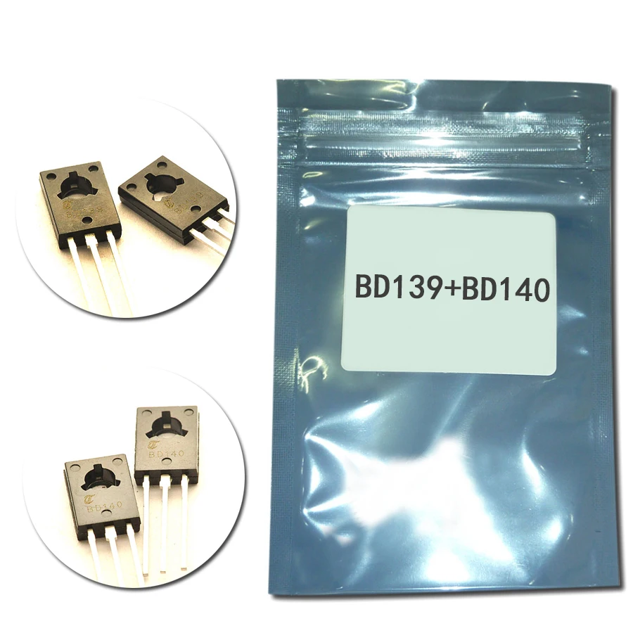 Bd139 + Bd140 =10pcs To126 Transistor Set, Npn Pnp Transistor 80v 1.5a