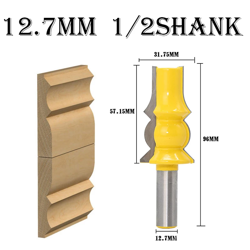 1/2 хвостовик большой Реверсивный корона литья фреза 12,7 мм Деревообработка вырезка измельчители для дерева инструмент 80701