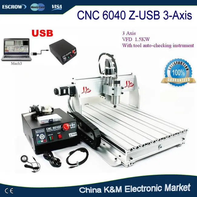 

UK shipping CNC 6040 Z-USB 3 axis USB port engraving machine 6040Z-USB engraver wood pcb router