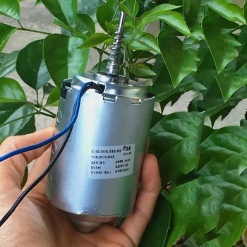 

DC24V 0.25A 24.5W 2650RPM Micro Motor Carbon Brush Spiral Shaft Positive Reversal Motor for Push Rod System,Massager