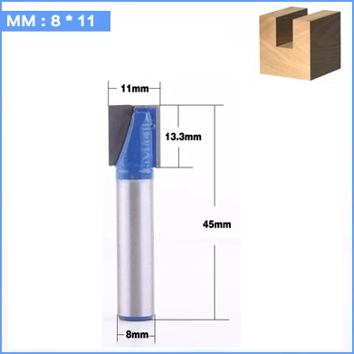 8 мм хвостовик очистки нижней гравировки твердого бит карбида фреза Деревообрабатывающие инструменты ЧПУ фреза Концевая фреза для древесины плоская дверь - Длина режущей кромки: 8mm X 11mm