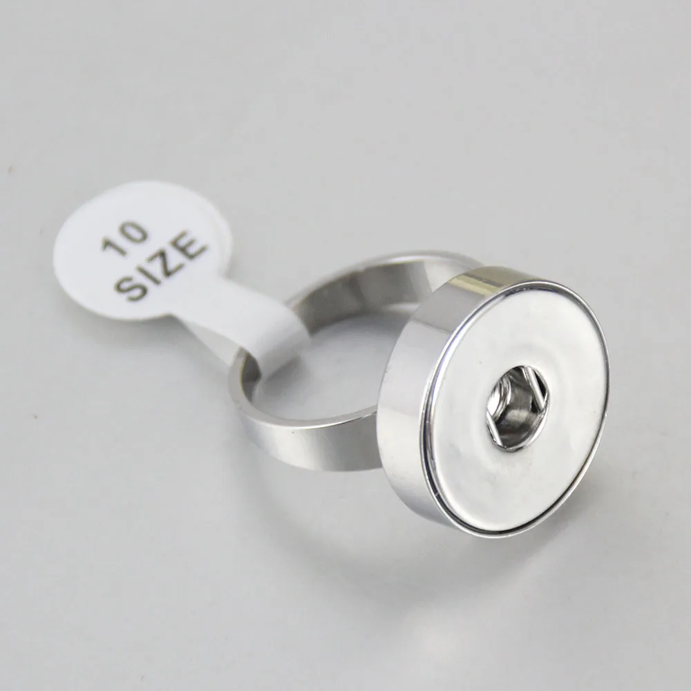 

New JZ0018 Simple 316L stainless steel snap rings 4 size fit 18MM snap buttons DIY fittings wholesale