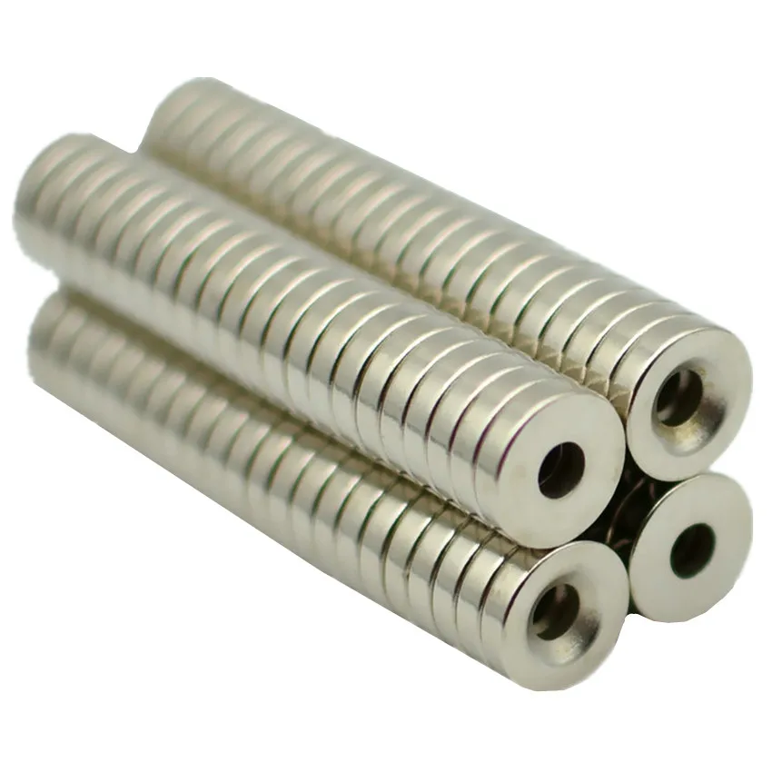 NdFeB Countersunk Dia. 12x3 mm thick M3 Screw Countersunk Hole