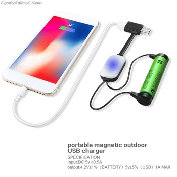 

A10 Battery Charger for Li-ion Batteries Multifunction Magnetic USB Charger Mini Charging/Discharging Power Bank For 18650 25500
