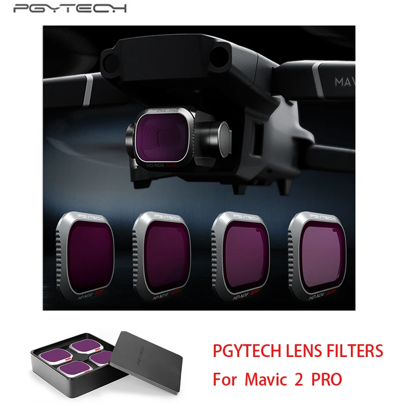 PGYTECH Комплект фильтров для DJI MAVIC 2 Pro фильтры для объектива UV CPL ND4 ND8 ND16 ND32 ND64 PL Комплект фильтров для камеры MAVIC 2 Drone