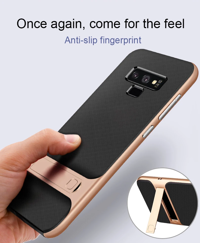 

Case For Samsung Galaxy Note 9 Case Back Cover PC + Silicon Hybird Support Stand Phone Capa Funda For Women & Male Men