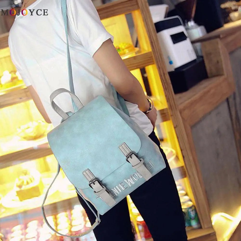 Mochilas escolares de estilo preppy de marca Mochila de cuero para mujer Mochila de viaje para mujer Mochila femenina