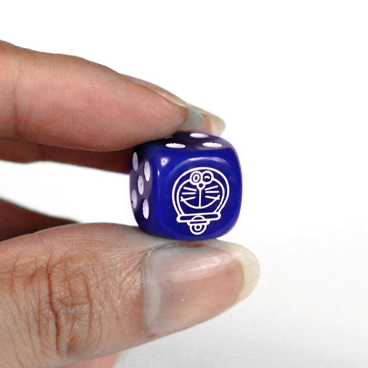 

6Pcs/set Foreign Trade Hot 6 Face Digital Dice Color Cartoon Sieve Desktop Game Rounded Dice Board Game Accessories15mm