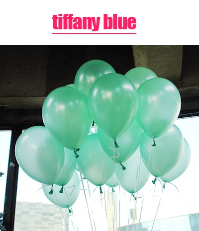 100 шт./лот воздушные шары ко дню рождения аксессуары 10 дюймов латексный воздушный шар детские большие красные синие шарики для свадьбы надувные вечерние шары - Цвет: Tiffany