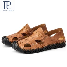 Мужская кожаная обувь для вождения размера плюс 38-48, повседневная Летняя обувь без шнуровки, 2 цвета, размеры 38-48