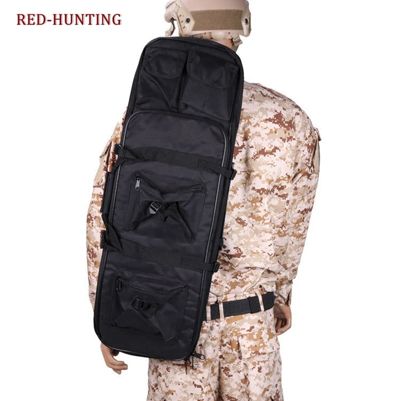 

Outdoor Military Hunting 100cm Backpack Tactical Airsoft Nylon Square Carry Dual Carbine Rifle Bag Gun Soft Case